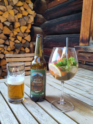 Heimeli Bier und Aperitif at Berggasthaus Heimeli in Langwies