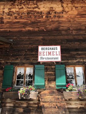 Facade of heimeli at Berggasthaus Heimeli in Langwies