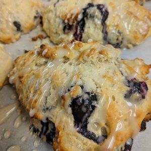 Blueberry lemon scones at The Baked Vegan Bakery in Lake Park