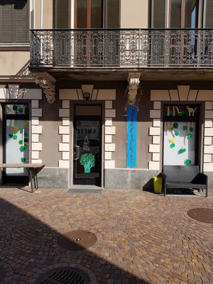 Main entrance at Bio e Sfuso in Locarno