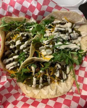 Spicy mushroom tacos at Blue Sage Vegan Bistro in Little Rock