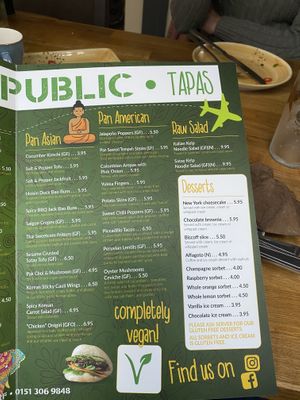 Menu pg2 at Veggie Republic in Liverpool