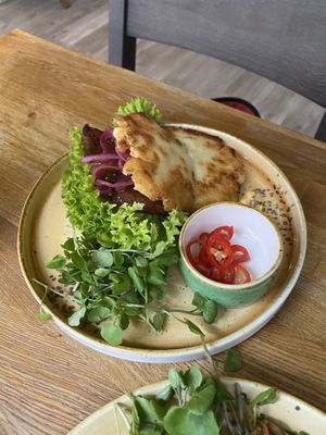 Arepa at Veggie Republic in Liverpool