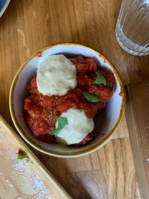 Moroccan meatballs  at Veggie Republic in Liverpool