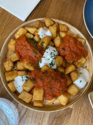 Patatas bravas at Veggie Republic in Liverpool