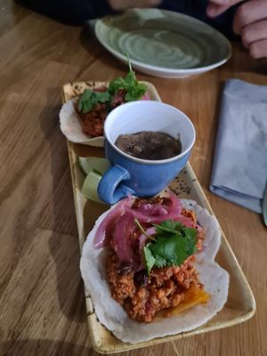 Vegan tacos at Veggie Republic in Liverpool