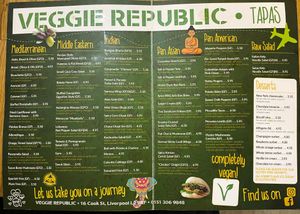 The new menu 🤩 at Veggie Republic in Liverpool