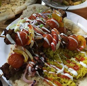 Chicken style kebab skewers at Veggie Republic in Liverpool