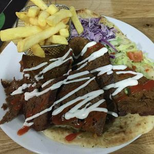 Doner kebab at Veggie Republic in Liverpool