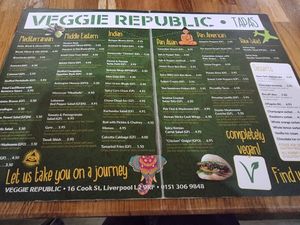 New look tapas menu at Veggie Republic in Liverpool