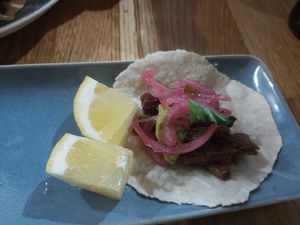 Salty beef taco! at Veggie Republic in Liverpool