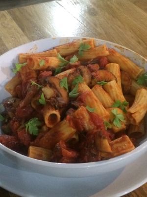 Rigatoni at Veggie Republic in Liverpool