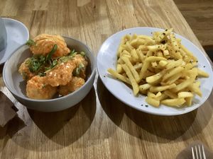 Bang Bang Cauliflower and Millionaire Fries at Veggie Republic in Liverpool