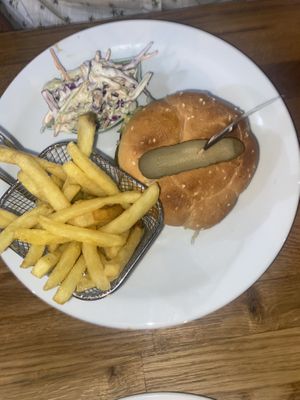 The Mac Big Daddy Burger  at Veggie Republic in Liverpool