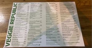 Huge Vegan Menu!  at Veggie Republic in Liverpool