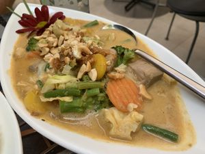 Jackfruit and vegetables in coconut sauce  at Dapur in Zurich