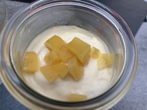 Jackfruit ice cream dessert   at Dapur in Zurich