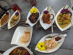 Only some of the 11 meals that were in the meal. at Dapur in Zurich