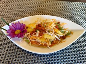 Asinan Buah Dan Sayur: Pineaple and vegetable salad with a sour and spicy sauce at Dapur in Zurich