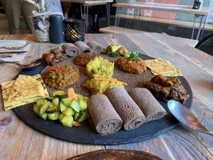 The selection platter is so tasty and healthy  at Corarima in Wakefield