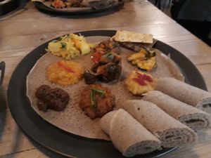 My first of two platefuls. at Corarima in Wakefield