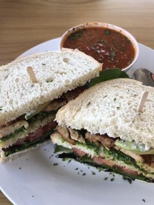 Tofu, spinach, avocado, bac’n, sandwich  at Veganbites - Sahara Ave in Las Vegas
