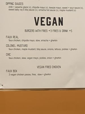 Vegan options  at Bambams  in Reservoir