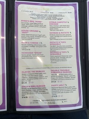Menu  at Tiki Loco in Dallas