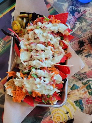 Citrus Chipotle chicken nachos at Tiki Loco in Dallas