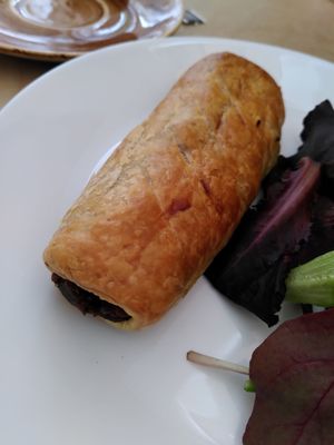 Vegan haggis and Caramalised Onion Roll at Cafe Wynd in Dunfermline