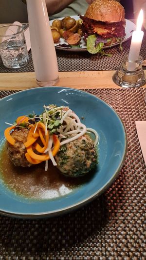 Vegane Knödelvariation at Emmels Dinkelrind in Neuberg