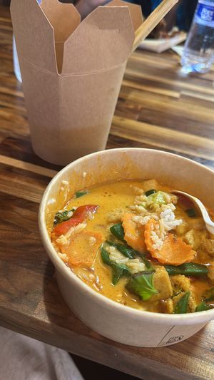 Red thai curry with tofu  at Pad Thai Take Away in Sitges