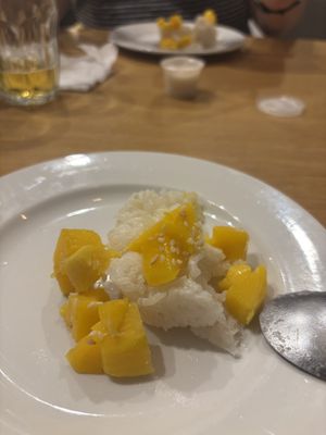 Mango stick rice (picture shows half a portion as we shared!)  at Pad Thai Take Away in Sitges