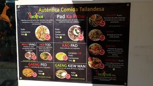 Menu at Pad Thai Take Away in Sitges