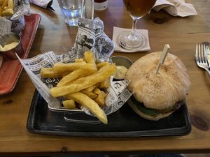 Beyond Burger with cheese  at Nieuw Amsterdam in Stiges