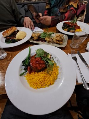 Roasted aubergine at Beinglas Farm in Stirling