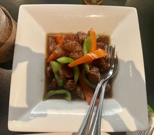 Beef with 3- flavored sauce  at ChuChai in Montreal