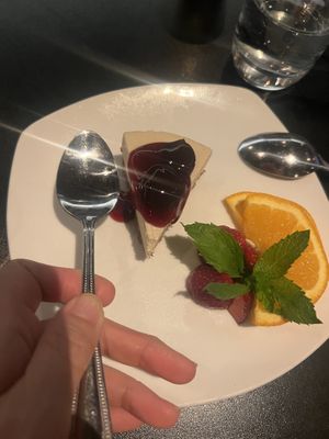 Tasty but tiny cheesecake  at ChuChai in Montreal