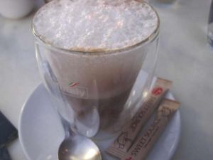 Coffee with soy milk at ChuChai in Montreal