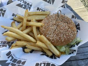 Chicken burger  at New Public - Food Truck in Bellingham
