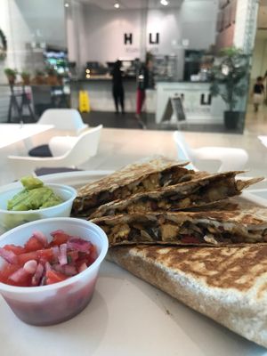 Quesadilla Time at Holi Vegan Kitchen in Aventura