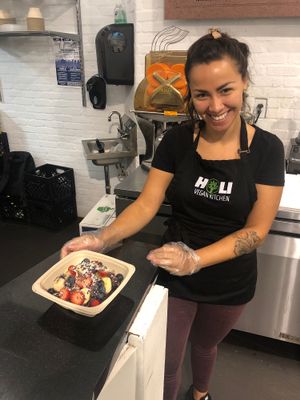 Açaí bowl at Holi Vegan Kitchen in Aventura