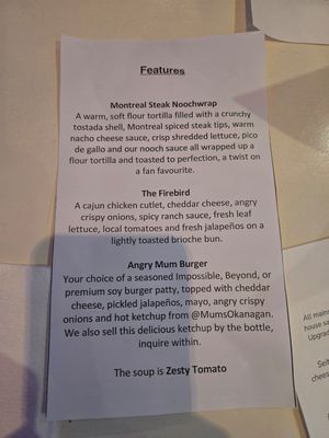 Current specials at Nooch in Windsor