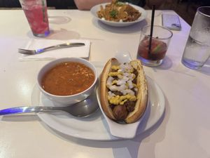 Lasagna soup & a Detroiter Dog   at Nooch in Windsor