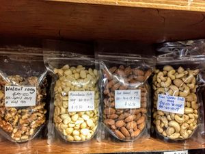 Walnuts, cashews, almonds at Sea Lovers in Savusavu
