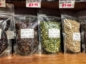 Dried fruit, dates, seeds at Sea Lovers in Savusavu