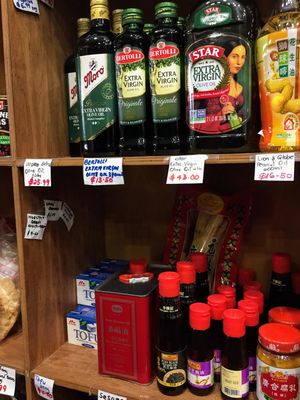 Silken and stick tofu, soy sauce, olive oil, sesame oil at Sea Lovers in Savusavu