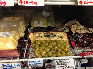 Stuffed olives, kalamata olives at Sea Lovers in Savusavu