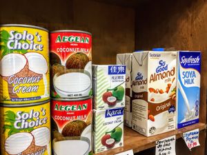 Coconut cream, almond milk, soy milk, rice milk at Sea Lovers in Savusavu