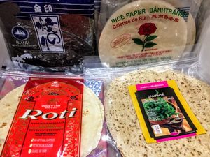 Nori, rice paper (summer roll) wraps, roti, wraps at Sea Lovers in Savusavu